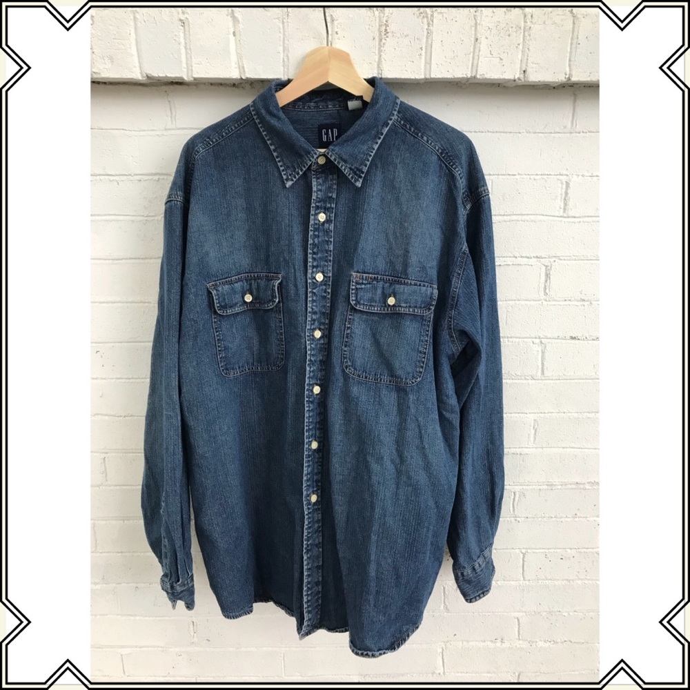 Gap Denim Long Sleeve Button-Down Shirt